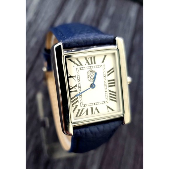 Pierre Lucerne 1888 Must Tank Style Swiss Inspired Classic Mens Watch Bl… - Picture 6 of 16